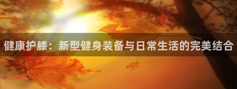 嗨王体育官网入口下载：健康护膝：新型健身装备与日常生活的完美结合